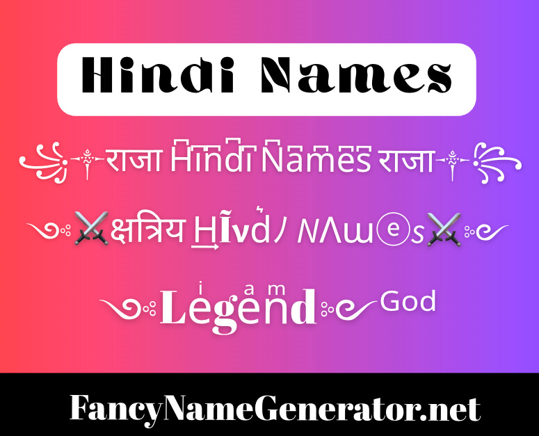 Hindi Gaming Names